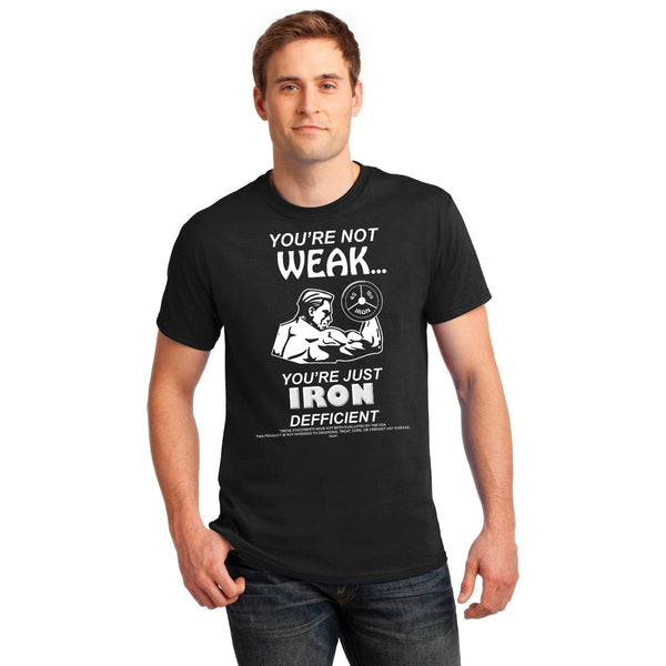 MuscleTeez.com - Just Iron Defficient - Men's Workout Graphic T-Shirt/Tee